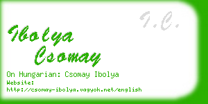 ibolya csomay business card